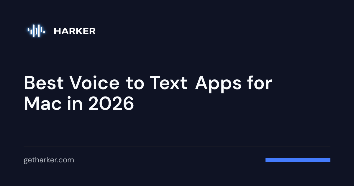 Best Voice to Text Apps for Mac in 2026